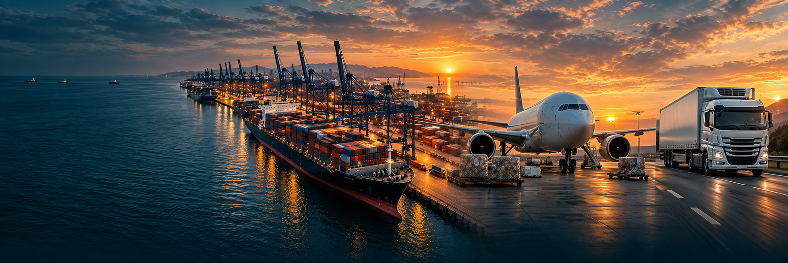 Ocean freight, air cargo and refrigerated road transport